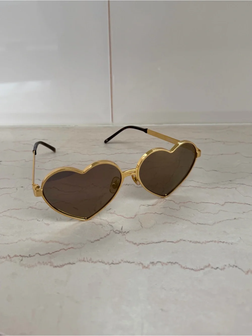 Wildfox Gold Metal Heart Shaped Lolita Sunglasses